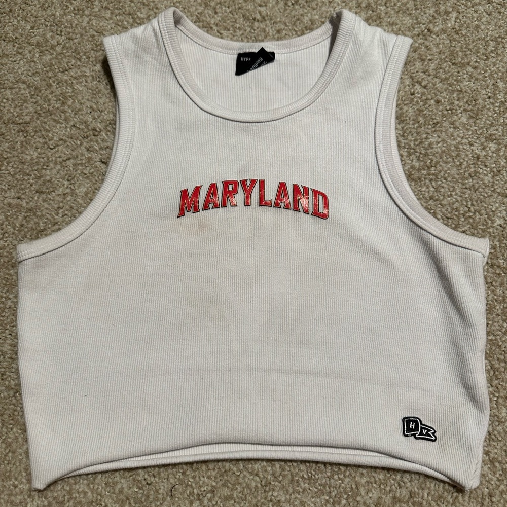 White Maryland Crop Top